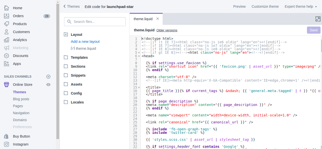 shopify-theme-custom