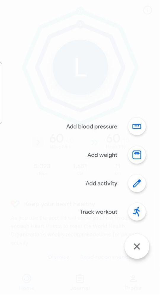 Add Manual Data for Google Fit Device