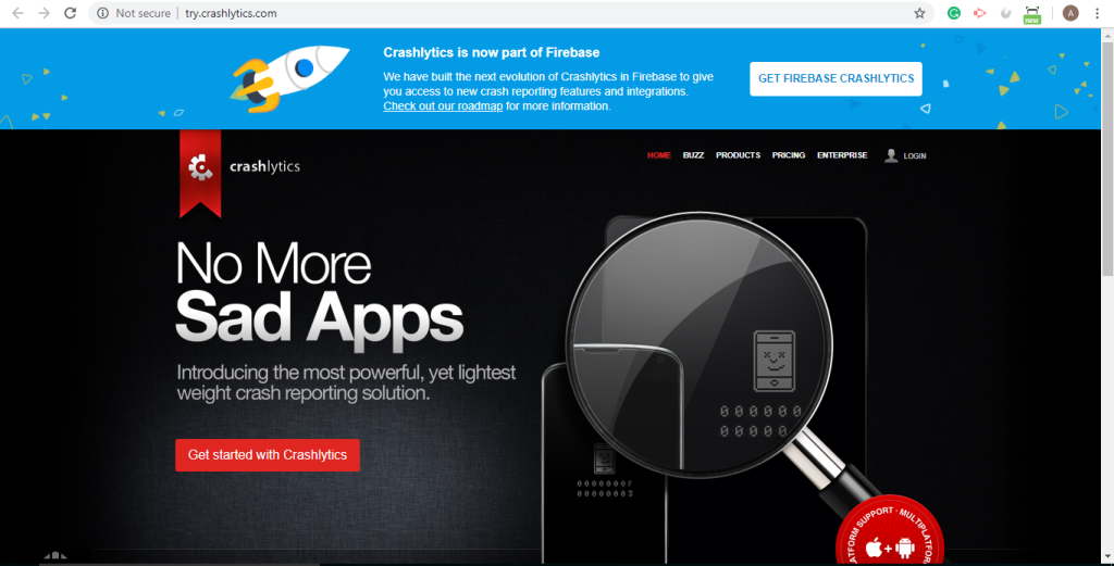 Crashlytics_home_Page