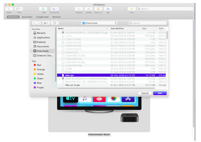 How to install build for testing in AppleTV without using Testflight/App Store