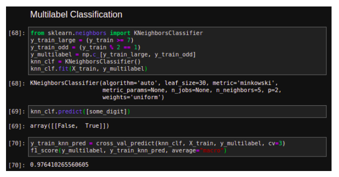 Image Classification and Performance measures
