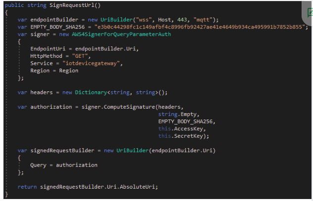 How to implement AWS IoT core communication in .NET Framework application using MQTT?