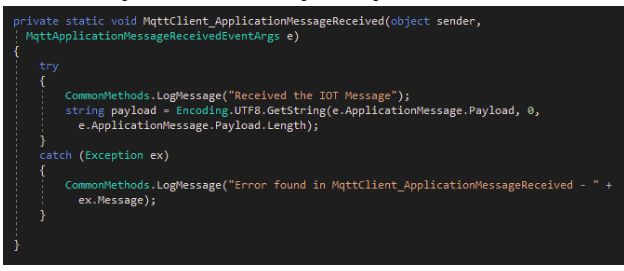 How to implement AWS IoT core communication in .NET Framework application using MQTT?