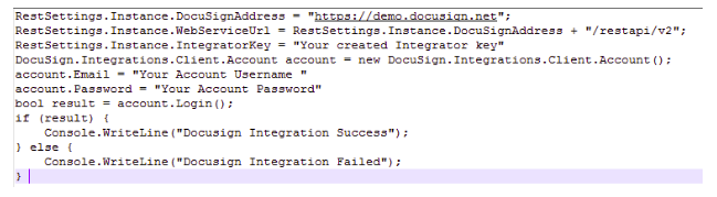 How to integrate DocuSign in a .Net project?