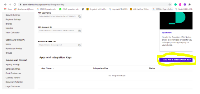 How to integrate DocuSign in a .Net project?