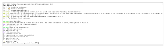 Localisation using react-intl