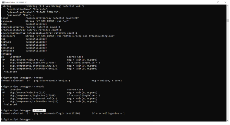 Debugging a Roku App With BrightScript Debugger