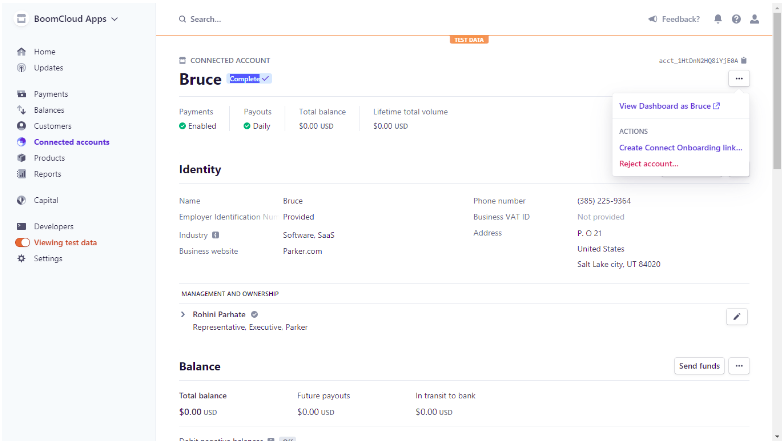 Payment testing on Stripe