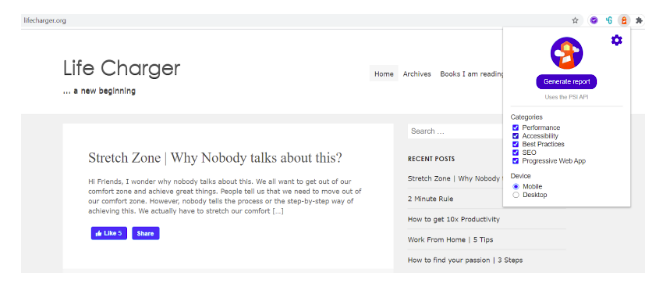 Auditing Web Application Using Google Lighthouse