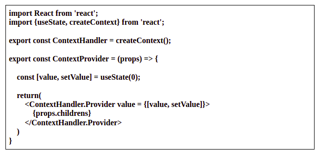 Using Context API in react app
