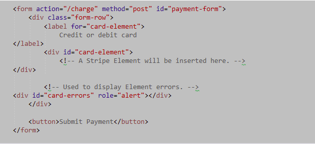 Custom payment form using Stripe elements?