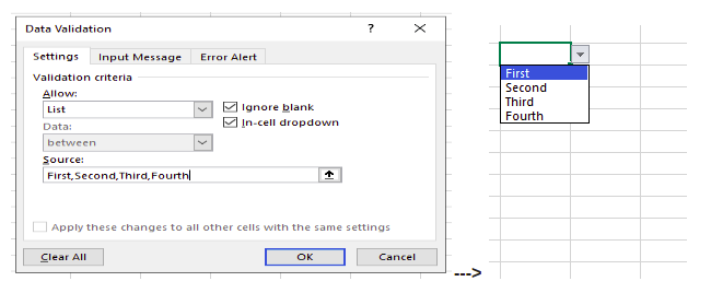 Create the Dropdown list in Excel using NPOI