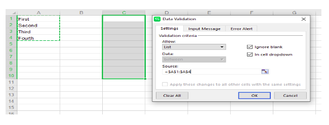 Create the Dropdown list in Excel using NPOI