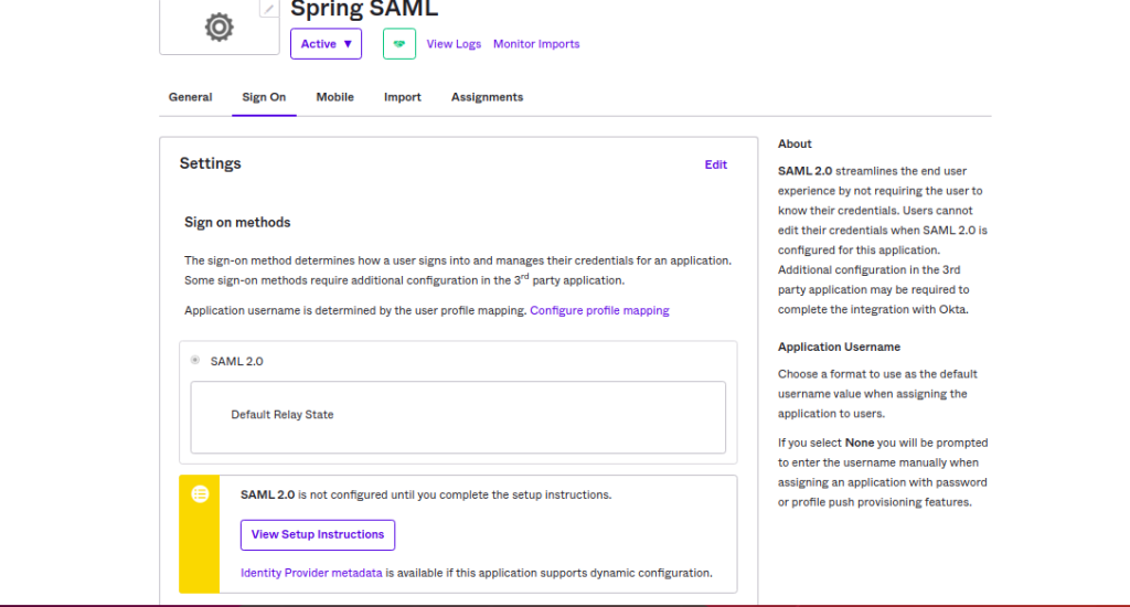 Configuring Okta as IdP with Spring Security using SAML