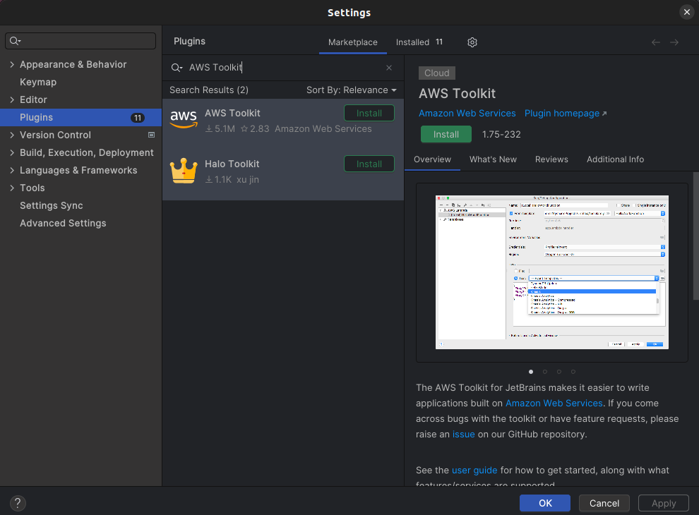 Amazon CodeWhisperer setting
