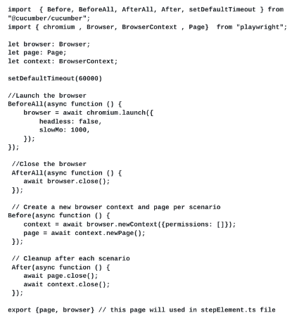 Playwright - Cucumber - Typescript Setup